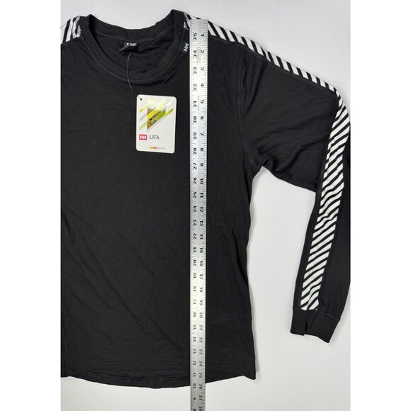 Helly Hansen HH Lifa Base Layer Top Womens Small Black Stripe Crew Long Sleeve - Picture 8 of 12